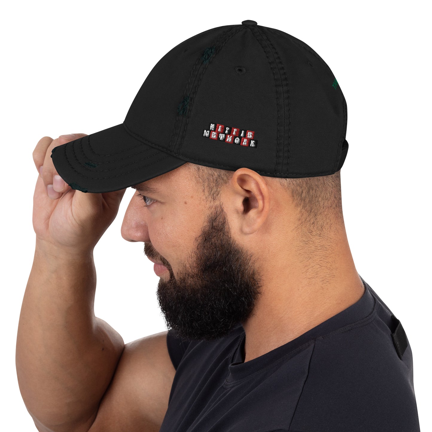 Hippie Network (Embroidered) - Distressed “Thraxed” Dad Hat